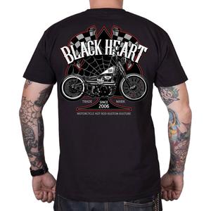 T-shirt Black Heart Chopper Race nero