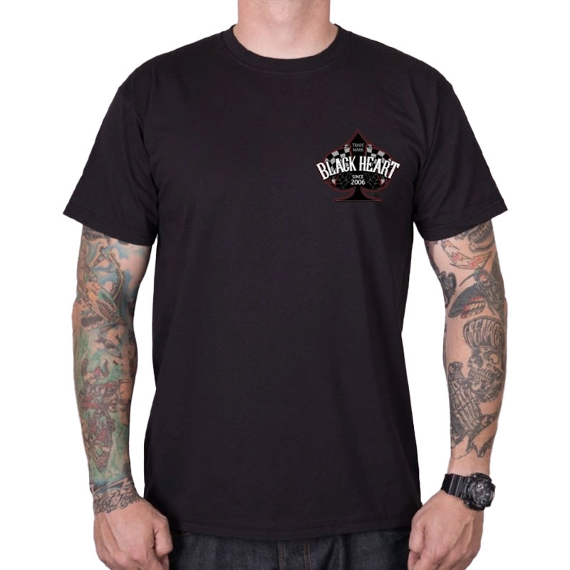 T-shirt Black Heart Chopper Race nero