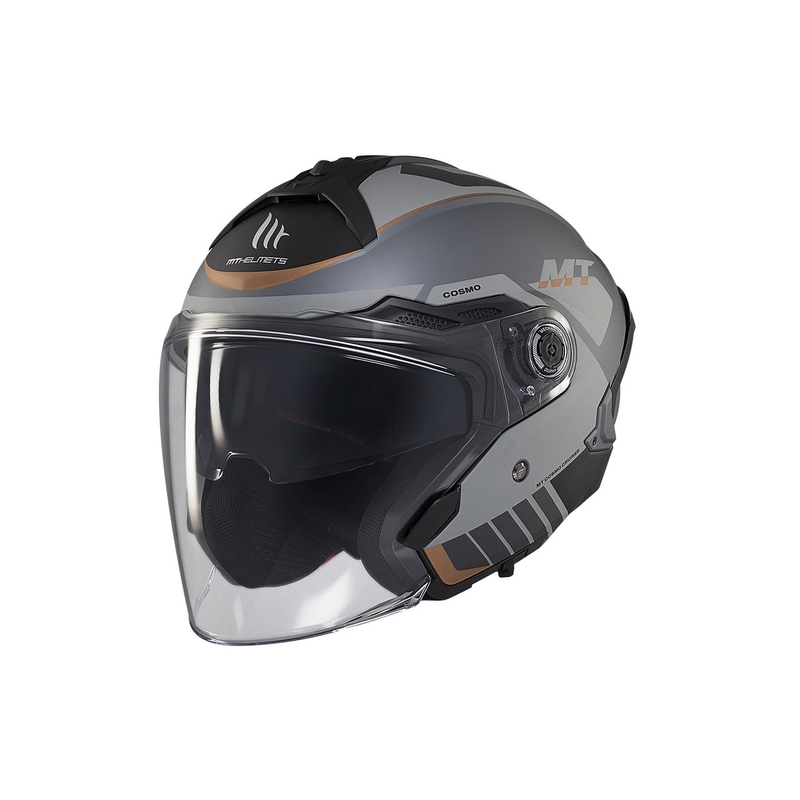 MT Cosmo SV Cruiser casco aperto grigio-nero opaco
