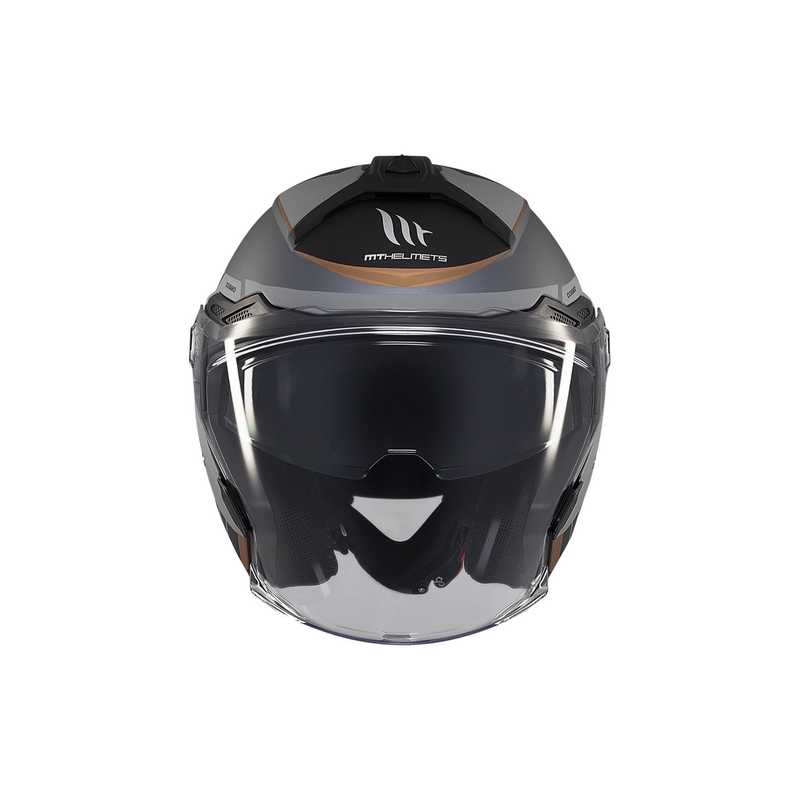 MT Cosmo SV Cruiser casco aperto grigio-nero opaco