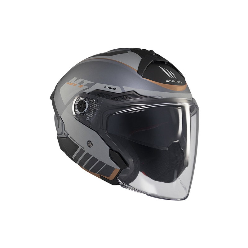 MT Cosmo SV Cruiser casco aperto grigio-nero opaco