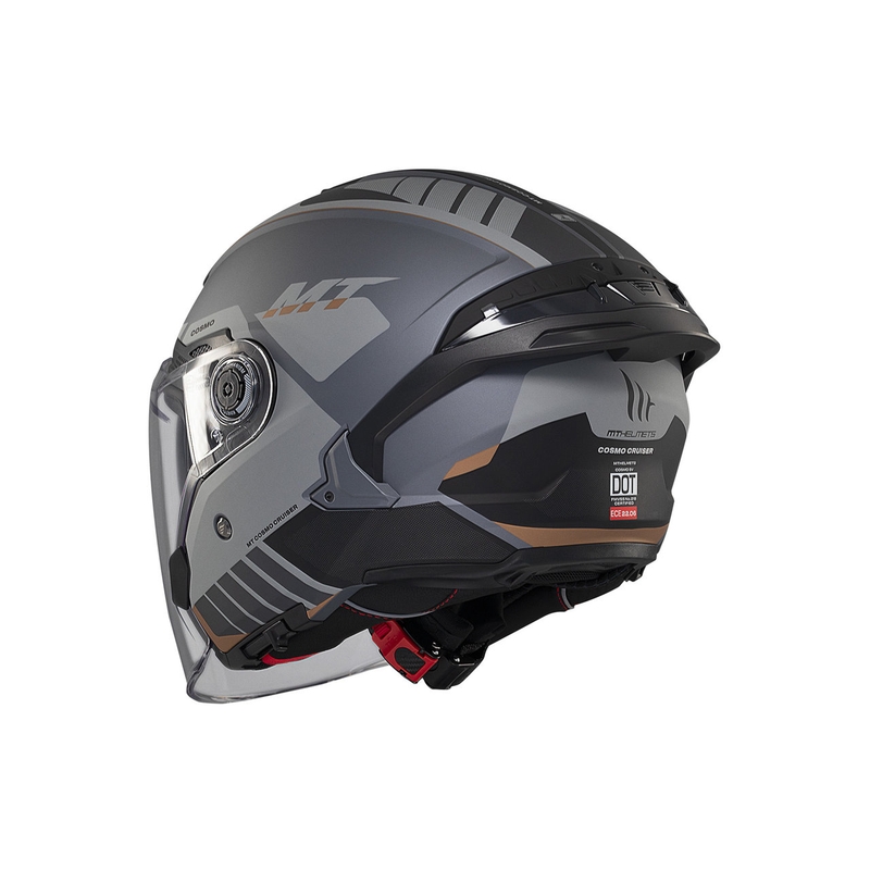 MT Cosmo SV Cruiser casco aperto grigio-nero opaco