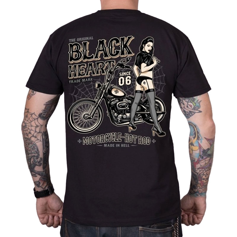 T-shirt Nero Cuore Chopper Pussy nero