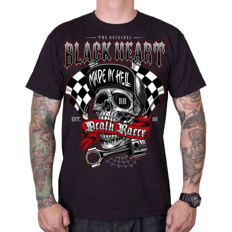 T-shirt Black Heart Death Racer nero