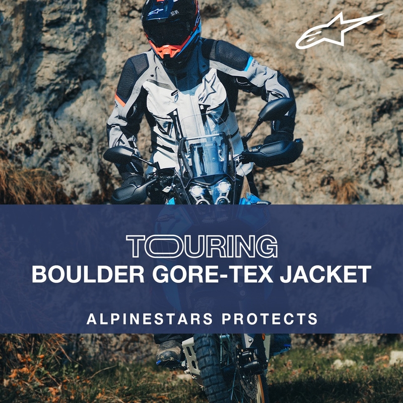 Giacca da moto Alpinestars Boulder Gore-Tex grigio scuro-chiaro