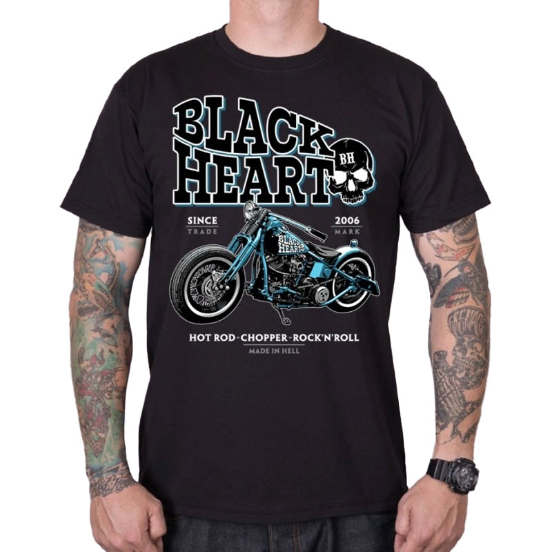 T-shirt Black Heart Blue Bobber nero