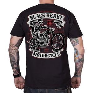 Maglietta Cuore nero Scheletro Chopper nero
