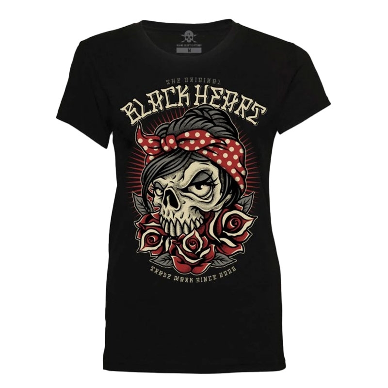 Maglietta donna Black Heart Allen nero