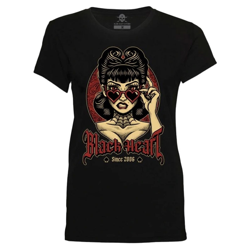 T-shirt donna Black Heart Pretty black