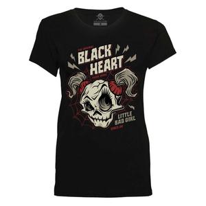 Maglietta donna nera Heart Ghost Face nero
