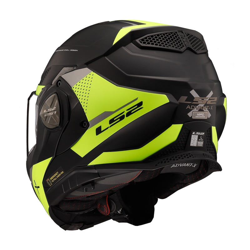 Casco moto modulare LS2 FF901 Advant X Oblivion nero-giallo fluo