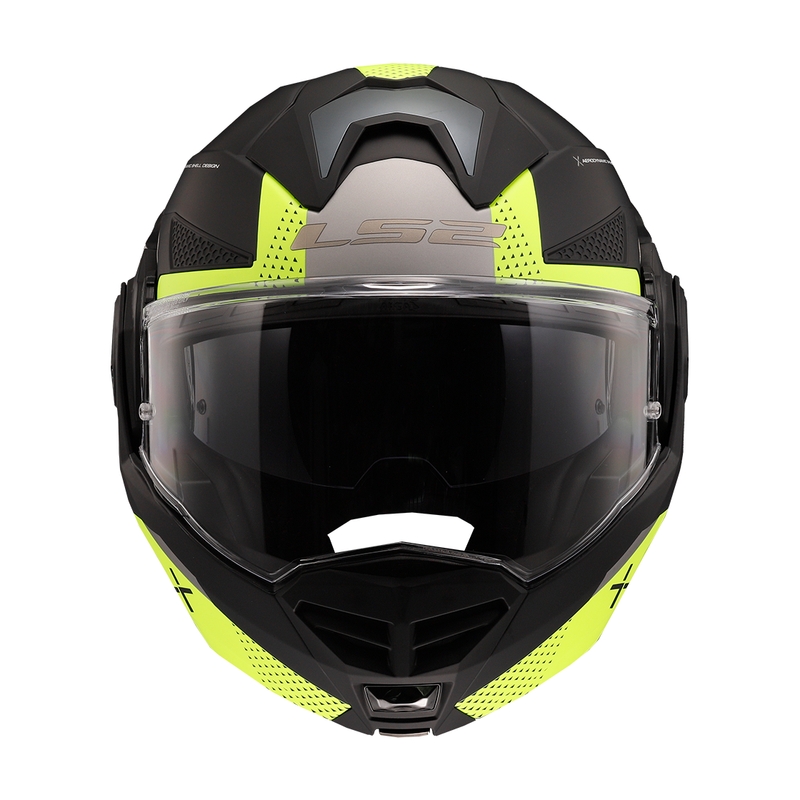 Casco moto modulare LS2 FF901 Advant X Oblivion nero-giallo fluo