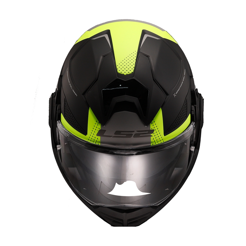 Casco moto modulare LS2 FF901 Advant X Oblivion nero-giallo fluo