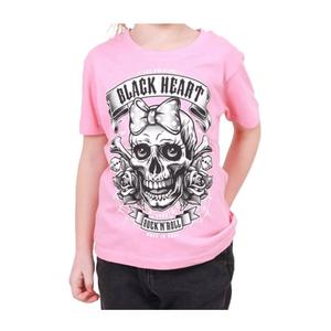 Maglietta per bambini Cuore nero Miss Murder rosa