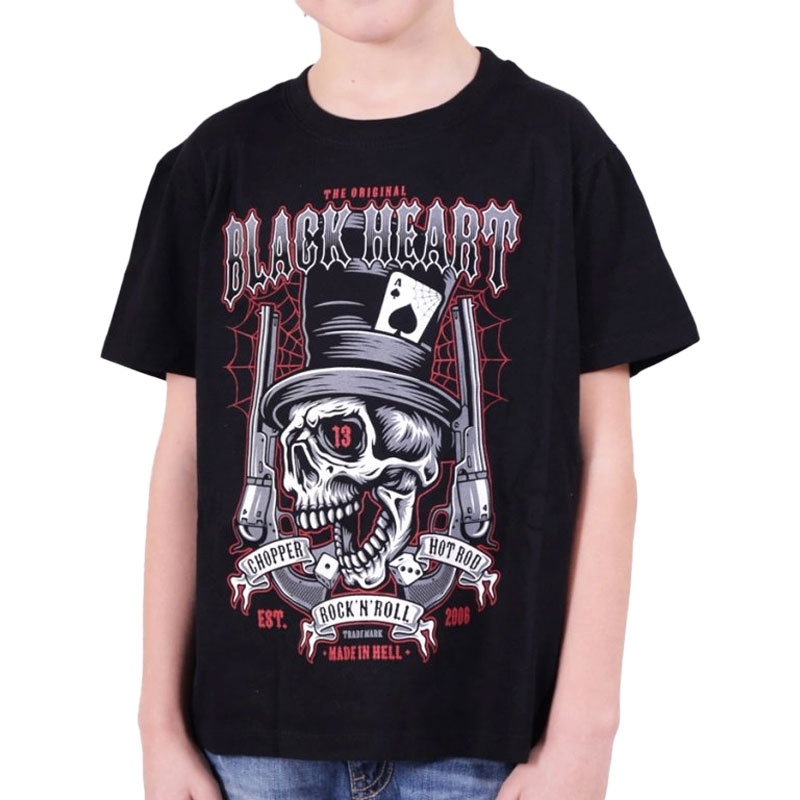 Maglietta per bambini Black Heart Pistolero nero