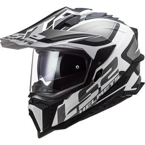 Casco da enduro LS2 MX701 Explorer Alter nero opaco e bianco