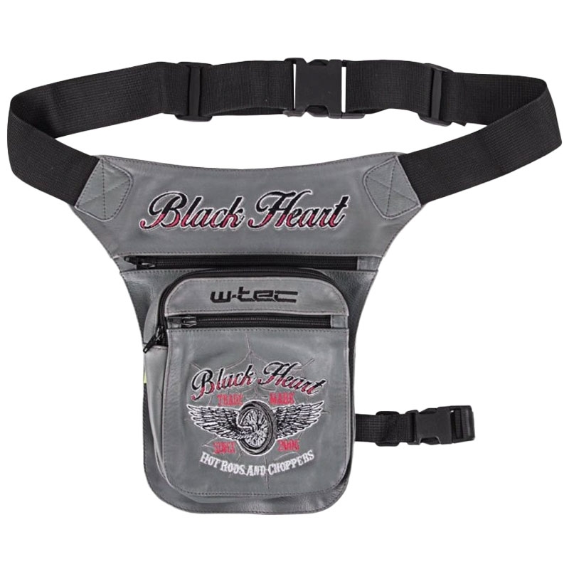 Tasca sulla coscia Black Heart Wings grigio