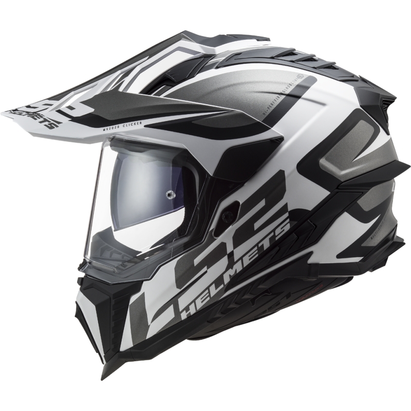 Casco da enduro LS2 MX701 Explorer Alter nero opaco e bianco