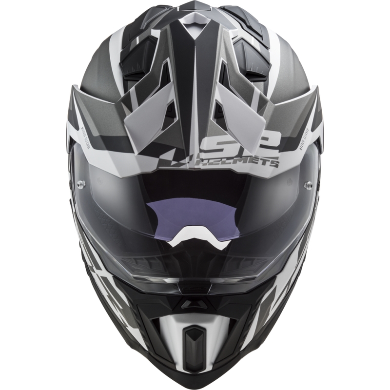 Casco da enduro LS2 MX701 Explorer Alter nero opaco e bianco