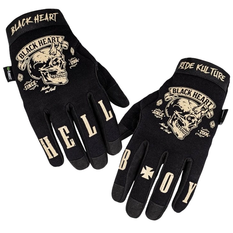 Guanti W-TEC Rioter Chopper Black Heart Nero