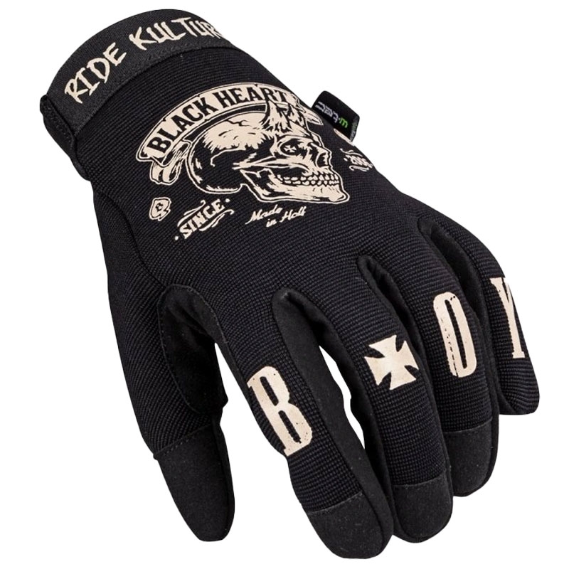 Guanti W-TEC Rioter Chopper Black Heart Nero