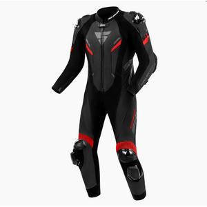 Tuta da moto Shima Hyper-RS in pelle nera e rossa
