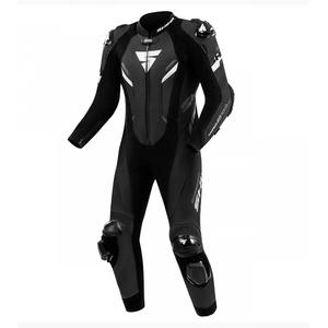 Tuta da moto in pelle bianca e nera Shima Hyper-RS