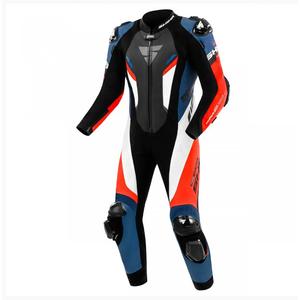 Tuta da moto in pelle Shima Hyper-RS Nero-Rosso-Blu-Bianco