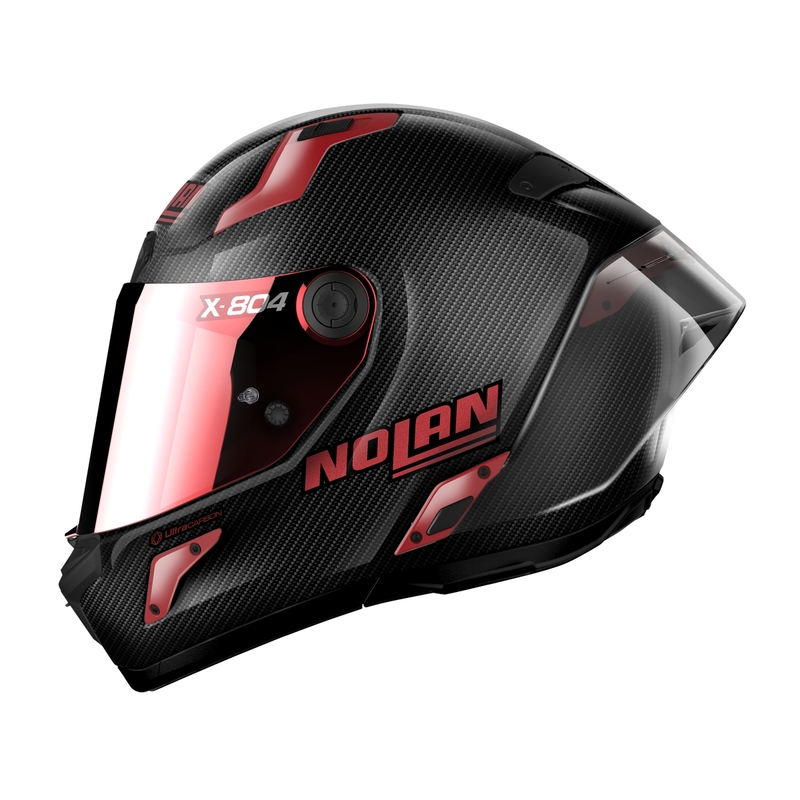 Casco moto Nolan X-804 RS Ultra Carbon Iridium Edition nero-rosso integrale