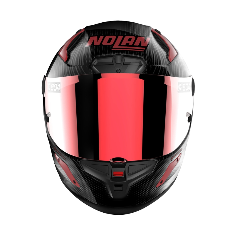 Casco moto Nolan X-804 RS Ultra Carbon Iridium Edition nero-rosso integrale