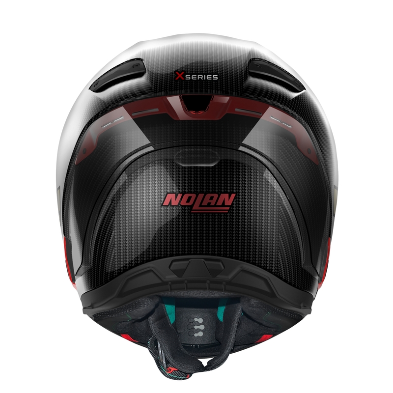 Casco moto Nolan X-804 RS Ultra Carbon Iridium Edition nero-rosso integrale