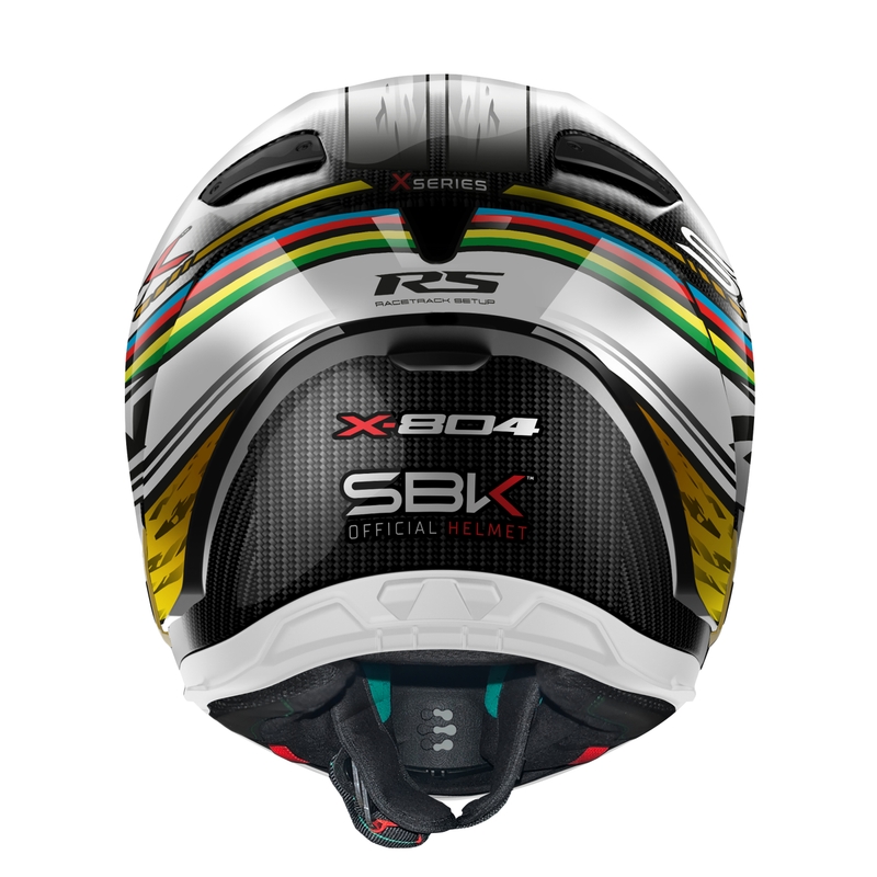 Nolan X-804 RS Ultra Carbon SBK casco moto integrale nero-rosso-oro