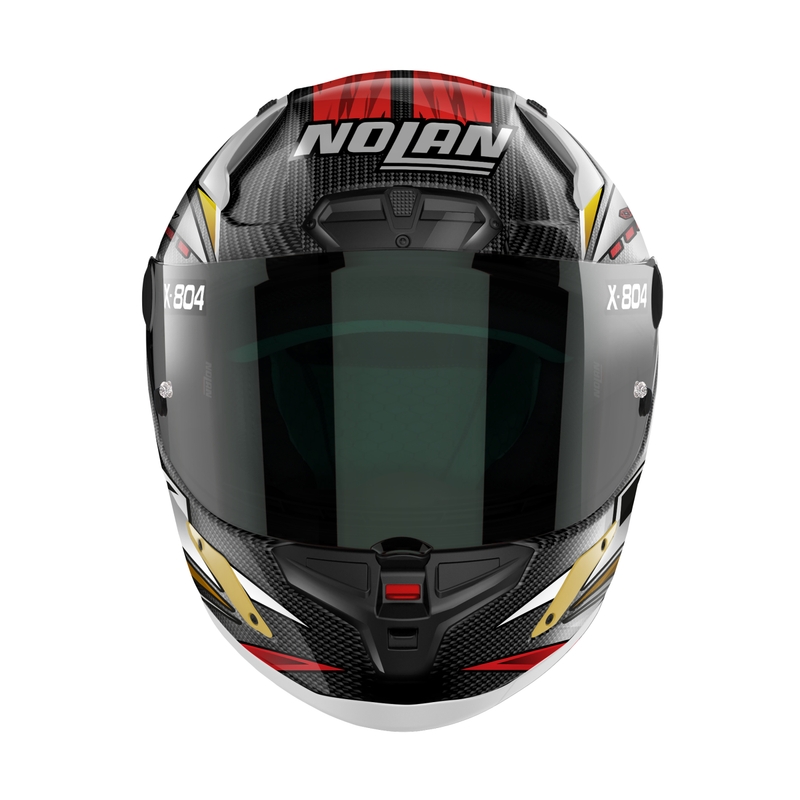 Nolan X-804 RS Ultra Carbon SBK casco moto integrale nero-rosso-oro