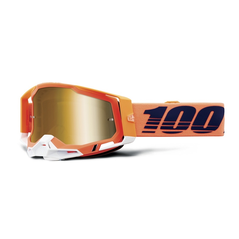 Occhiali da motocross 100% RACECRAFT Plexi oro corallo