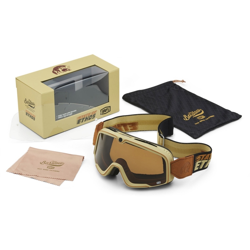 Occhiali da motocross 100% - USA Barstow State Of Ethos bronzo plexi