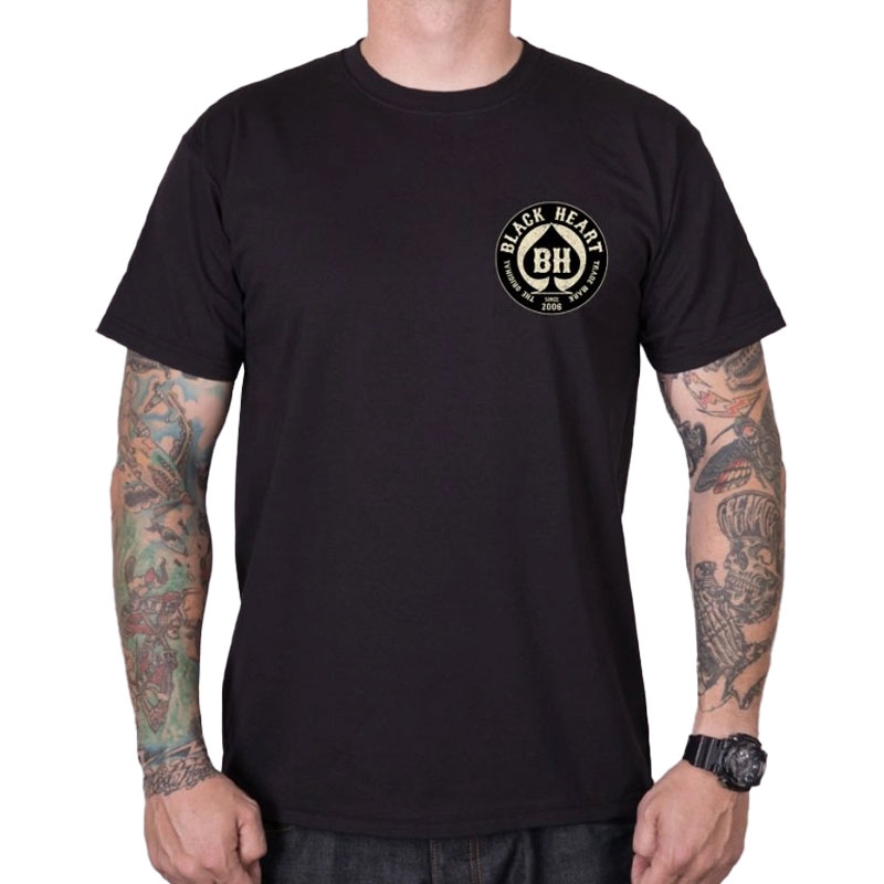 T-shirt Black Heart Chopper King nero