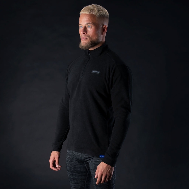 Oxford Advanced Micro Fleece 1/2 collo nero Fodera termica per giacca