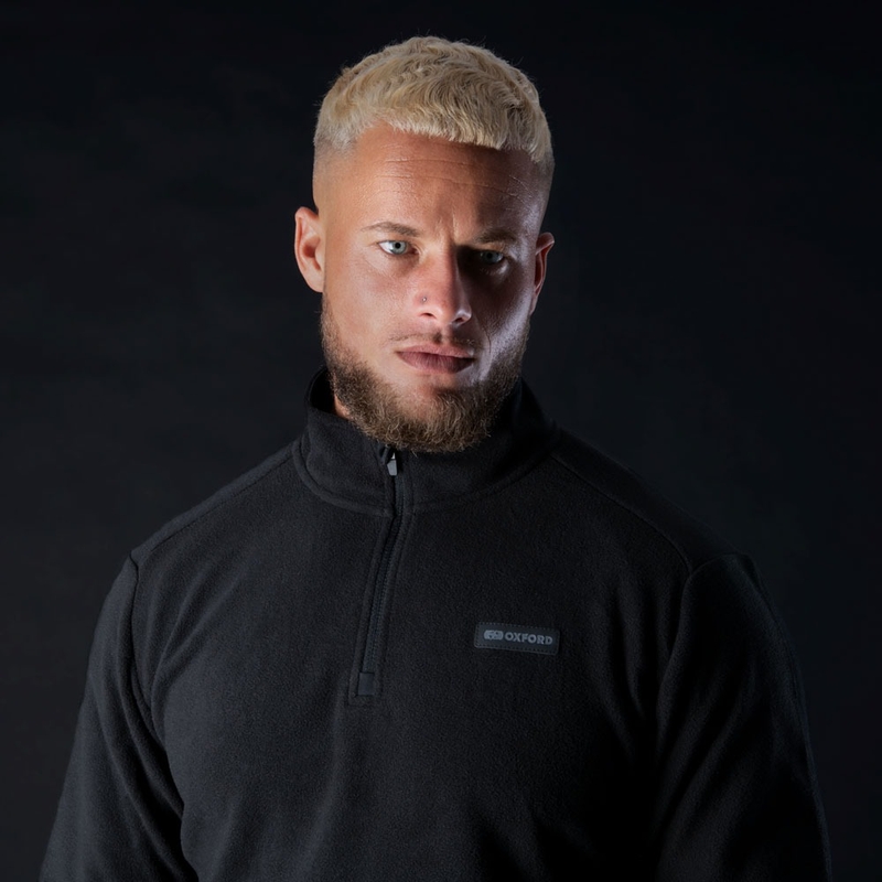 Oxford Advanced Micro Fleece 1/2 collo nero Fodera termica per giacca