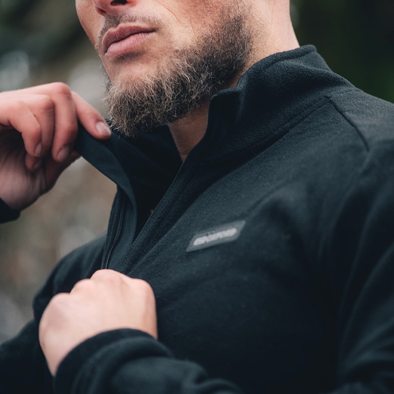 Oxford Advanced Micro Fleece 1/2 collo nero Fodera termica per giacca