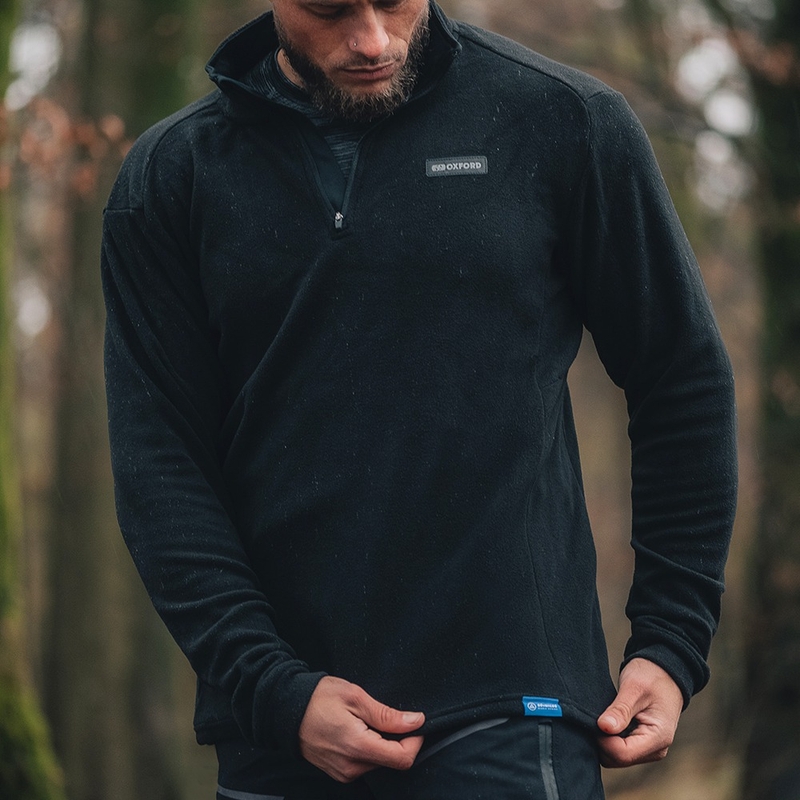Oxford Advanced Micro Fleece 1/2 collo nero Fodera termica per giacca