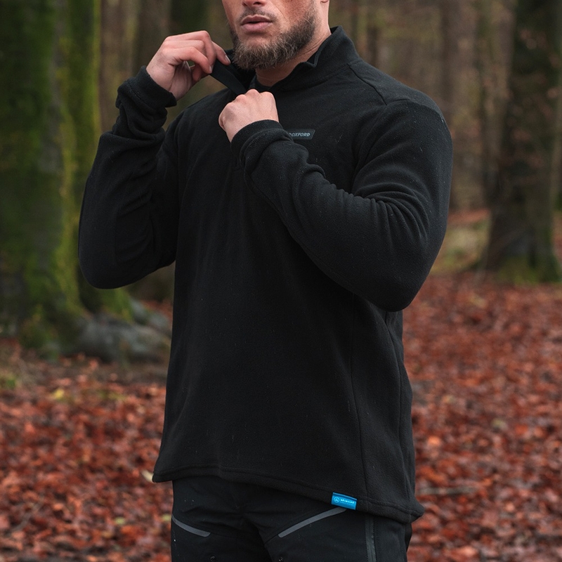 Oxford Advanced Micro Fleece 1/2 collo nero Fodera termica per giacca