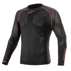 Alpinestars Ride Tech Summer maglia termica a maniche lunghe nera e rossa