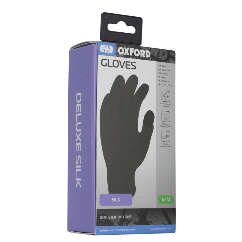 Inserti di guanti in seta OXFORD nero