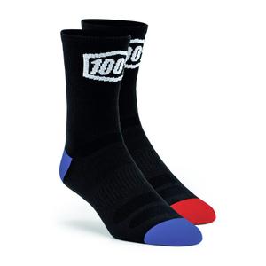 Calzini 100%-USA Terrain MTB nero
