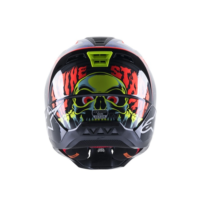 Alpinestars S-M5 Solar Flare Casco da motocross nero-blu-rosso-fluo-giallo fluo Saldi