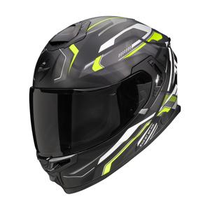 Casco moto integrale Scorpion EXO-GT SP Air Augusta nero-grigio-giallo fluo