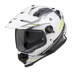 Casco enduro Scorpion ADF-9000 Air Feat bianco-nero-giallo opaco