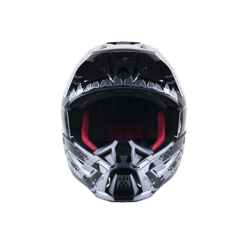 Alpinestars S-M5 Solar Flare Casco da motocross nero e grigio Saldi