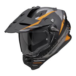Casco da enduro Scorpion ADF-9000 Air Feat nero opaco-argento-arancio