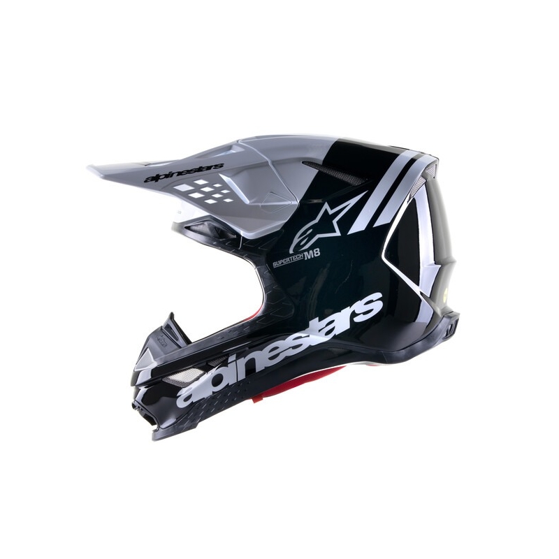 Alpinestars Supertech S-M8 Radium 2 Casco da motocross bianco e nero